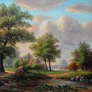 Lakeview 24x36 in. stretched Oil Painting Canvas Art Wall Decor modern012