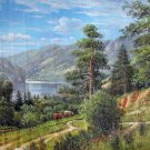 Lakeview 24x36 in. stretched Oil Painting Canvas Art Wall Decor modern015