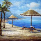 Beach 24x36 in. stretched Oil Painting Canvas Art Wall Decor modern001