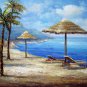 Beach 24x36 in. stretched Oil Painting Canvas Art Wall Decor modern001