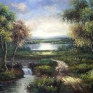Country 24x36 in. stretched Oil Painting Canvas Art Wall Decor modern508