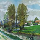 Country 24x36 in. stretched Oil Painting Canvas Art Wall Decor modern513