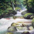 Stream 24x36 in. stretched Oil Painting Canvas Art Wall Decor modern002