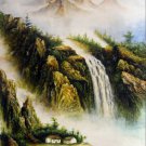 Waterfall 24x36 in. stretched Oil Painting Canvas Art Wall Decor modern202