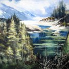 Waterside 24x36 in. stretched Oil Painting Canvas Art Wall Decor modern201
