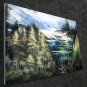 Waterside 24x36 in. stretched Oil Painting Canvas Art Wall Decor modern201