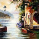 Waterside 24x36 in. stretched Oil Painting Canvas Art Wall Decor modern203