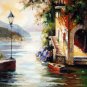 Waterside 24x36 in. stretched Oil Painting Canvas Art Wall Decor modern203