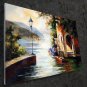 Waterside 24x36 in. stretched Oil Painting Canvas Art Wall Decor modern203