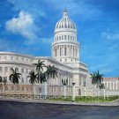 Cityscape 24x36 in. stretched Oil Painting Canvas Art Wall Decor modern002