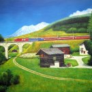Country 24x36 in. stretched Oil Painting Canvas Art Wall Decor modern408