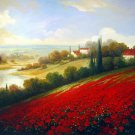 Flowe field 24x36 in. stretched Oil Painting Canvas Art Wall Decor modern101