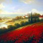 Flowe field 24x36 in. stretched Oil Painting Canvas Art Wall Decor modern101