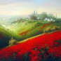 Flowe field 24x36 in. stretched Oil Painting Canvas Art Wall Decor modern102