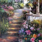 Garden 24x36 in. stretched Oil Painting Canvas Art Wall Decor modern601