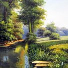 Waterside 24x36 in. stretched Oil Painting Canvas Art Wall Decor modern101