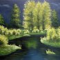 Waterside 24x36 in. stretched Oil Painting Canvas Art Wall Decor modern106
