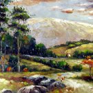 Country 24x36 in. stretched Oil Painting Canvas Art Wall Decor modern003