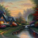 Garden 24x36 in. stretched Oil Painting Canvas Art Wall Decor modern306