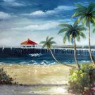 Seascape 24x36 in. stretched Oil Painting Canvas Art Wall Decor modern101