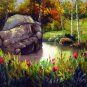 Waterside 24x36 in. stretched Oil Painting Canvas Art Wall Decor modern004
