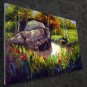 Waterside 24x36 in. stretched Oil Painting Canvas Art Wall Decor modern004