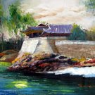 Waterside 24x36 in. stretched Oil Painting Canvas Art Wall Decor modern007