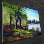 Waterside 24x36 in. stretched Oil Painting Canvas Art Wall Decor modern009