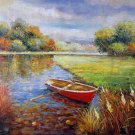 Waterside 24x36 in. stretched Oil Painting Canvas Art Wall Decor modern012