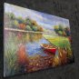 Waterside 24x36 in. stretched Oil Painting Canvas Art Wall Decor modern012