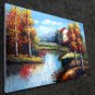 Waterside 24x36 in. stretched Oil Painting Canvas Art Wall Decor modern015
