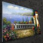 Mediterranean 24x36 in. stretched Oil Painting Canvas Art Wall Decor modern511