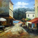 Mediterranean 24x36 in. stretched Oil Painting Canvas Art Wall Decor modern513