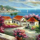 Mediterranean 24x36 in. stretched Oil Painting Canvas Art Wall Decor modern515