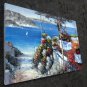 Mediterranean 24x36 in. stretched Oil Painting Canvas Art Wall Decor modern517