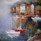 Mediterranean 24x36 in. stretched Oil Painting Canvas Art Wall Decor modern518