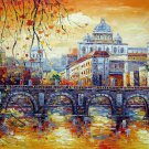 Mediterranean 24x36 in. stretched Oil Painting Canvas Art Wall Decor modern521