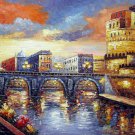 Mediterranean 24x36 in. stretched Oil Painting Canvas Art Wall Decor modern522