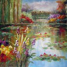 Waterlily 24x36 in. stretched Oil Painting Canvas Art Wall Decor modern102