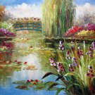 Waterlily 24x36 in. stretched Oil Painting Canvas Art Wall Decor modern104