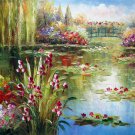 Waterlily 24x36 in. stretched Oil Painting Canvas Art Wall Decor modern105