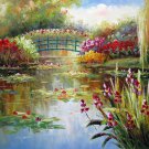 Waterlily 24x36 in. stretched Oil Painting Canvas Art Wall Decor modern107