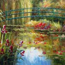 Waterlily 24x36 in. stretched Oil Painting Canvas Art Wall Decor modern108