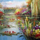 Waterlily 24x36 in. stretched Oil Painting Canvas Art Wall Decor modern109
