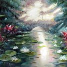 Waterlily 24x36 in. stretched Oil Painting Canvas Art Wall Decor modern110 Waterlily 24x36 in. stretched Oil Painting Canvas Art Wall Decor modern110