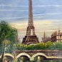 Effael Tower 24x36 in. stretched Oil Painting Canvas Art Wall Decor modern001