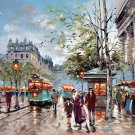Paris 24x36 in. stretched Oil Painting Canvas Art Wall Decor modern01D