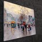 Paris 24x36 in. stretched Oil Painting Canvas Art Wall Decor modern02D