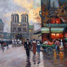 Paris 24x36 in. stretched Oil Painting Canvas Art Wall Decor modern03D