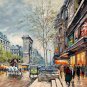 Paris 24x36 in. stretched Oil Painting Canvas Art Wall Decor modern05D